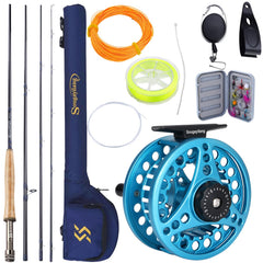 Sougayilang fly rod 9ft graphite offers beginner-friendly casting performance.