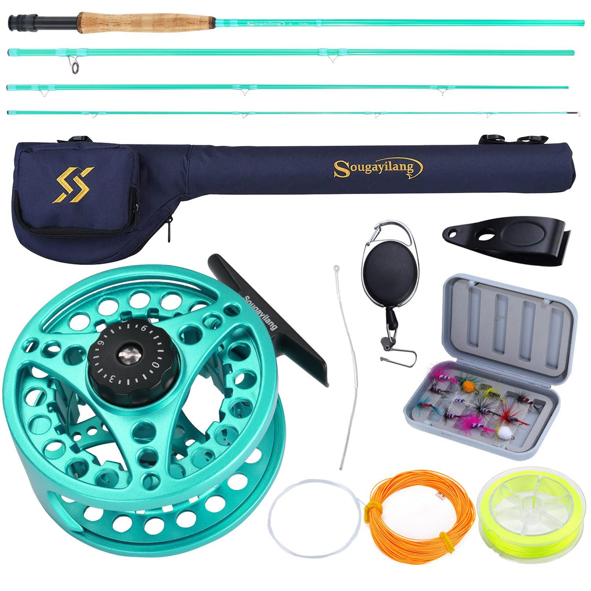 Sougayilang fly rod and reel assembly ready for versatile fishing.