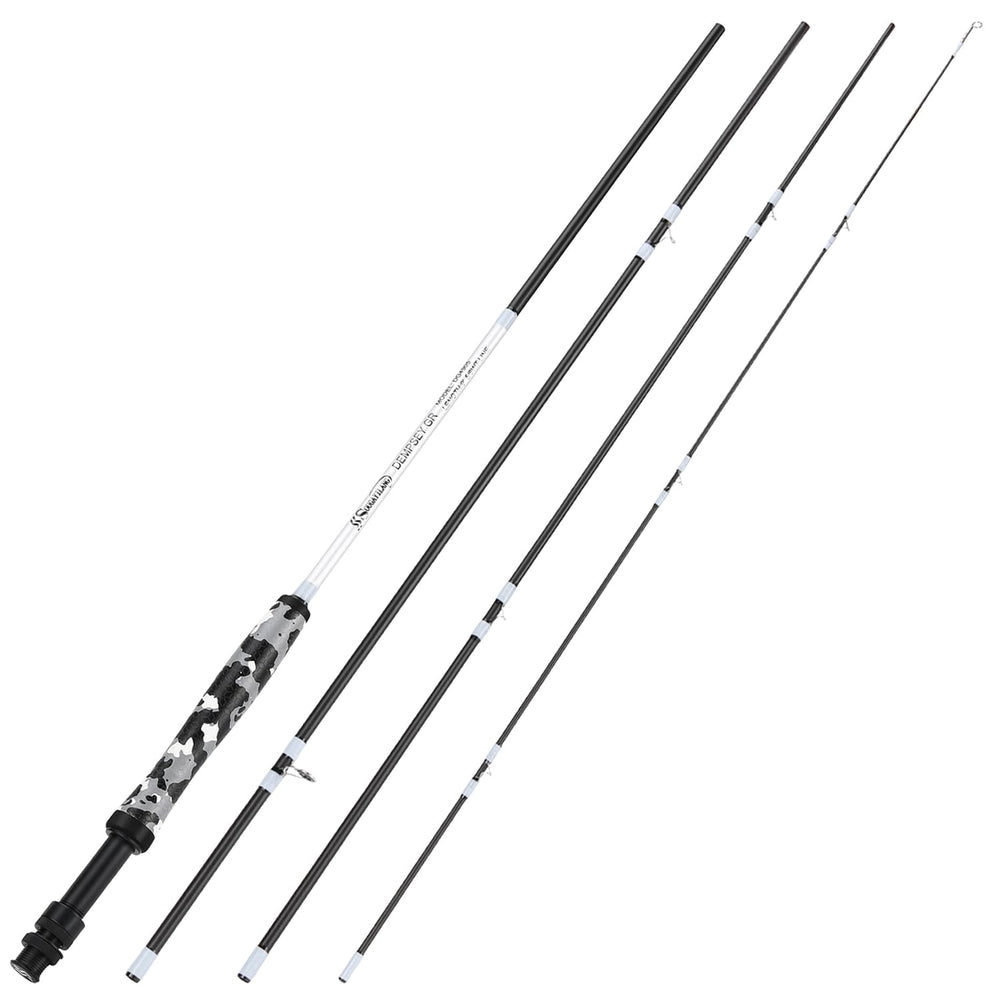 Mid-flex IM8 graphite design on fly rod
