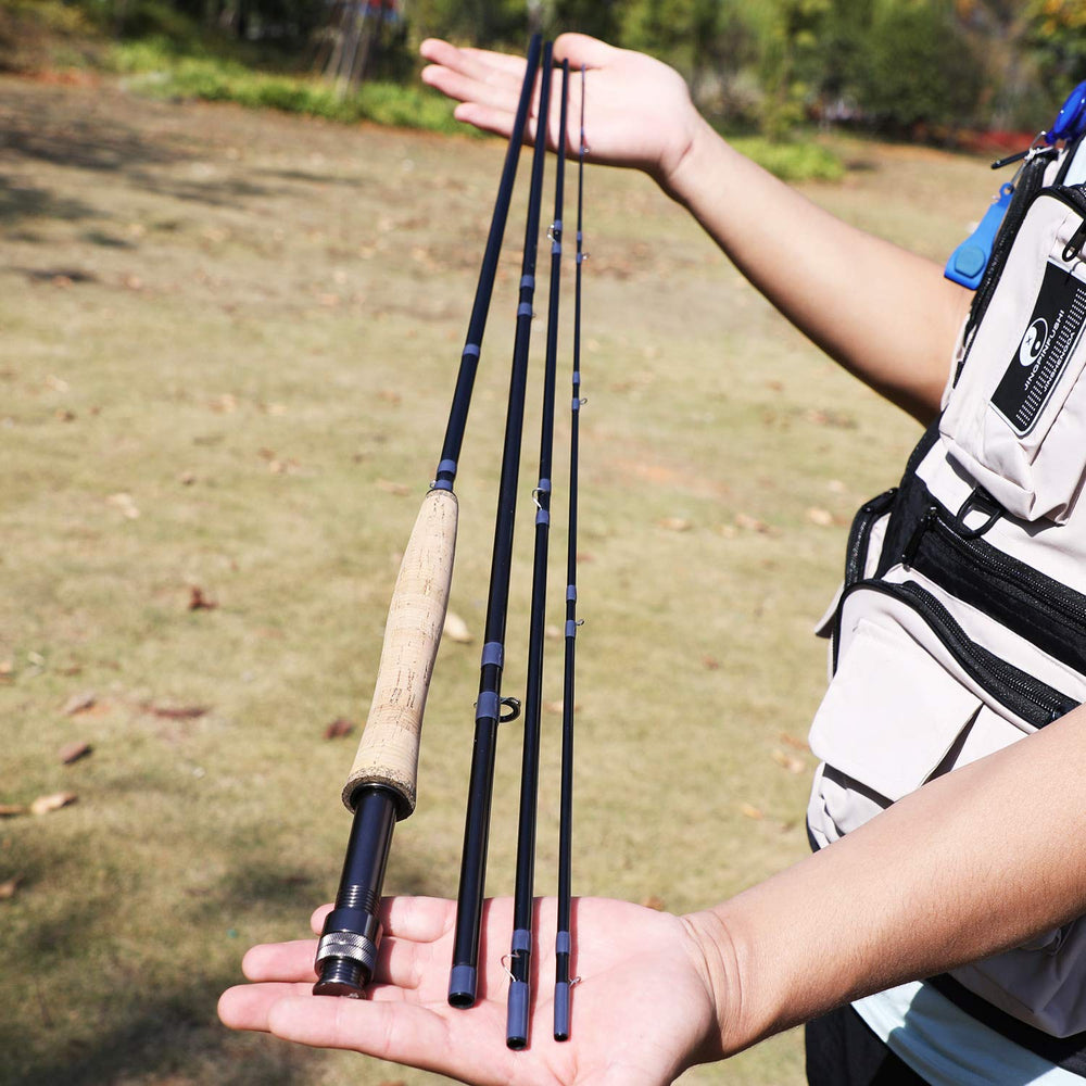 Sougayilang fly rod aluminum reel seat with double-lock for secure reel setup