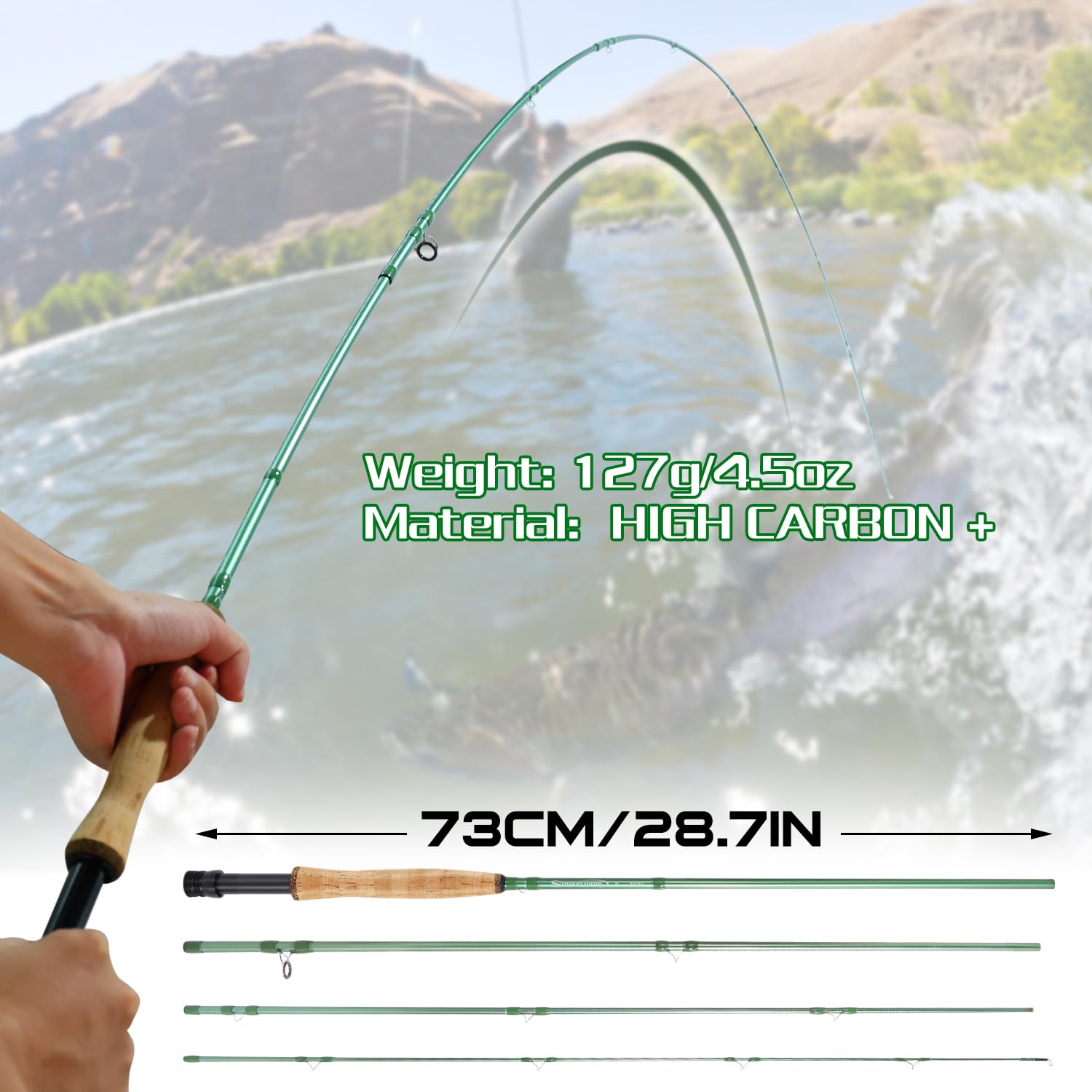 Sougayilang rod supports 5/6wt and 7/8wt through versatile casting.