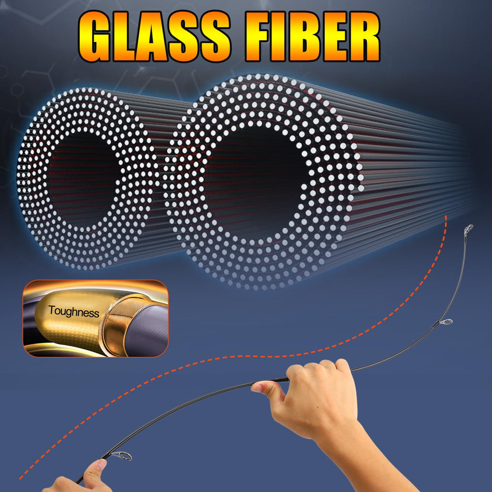 Sougayilang glass rod handle grip design enhances comfort during long fishing sessions.