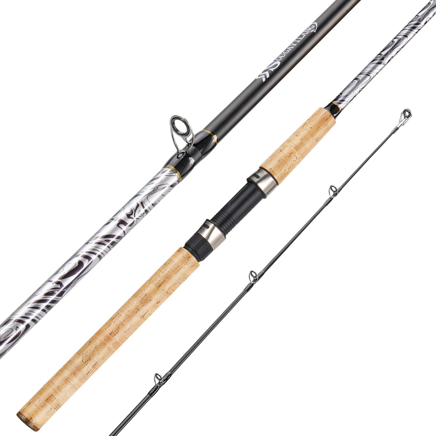 Sougayilang glass rod phenolic blanks close-up highlighting strength for big catches.