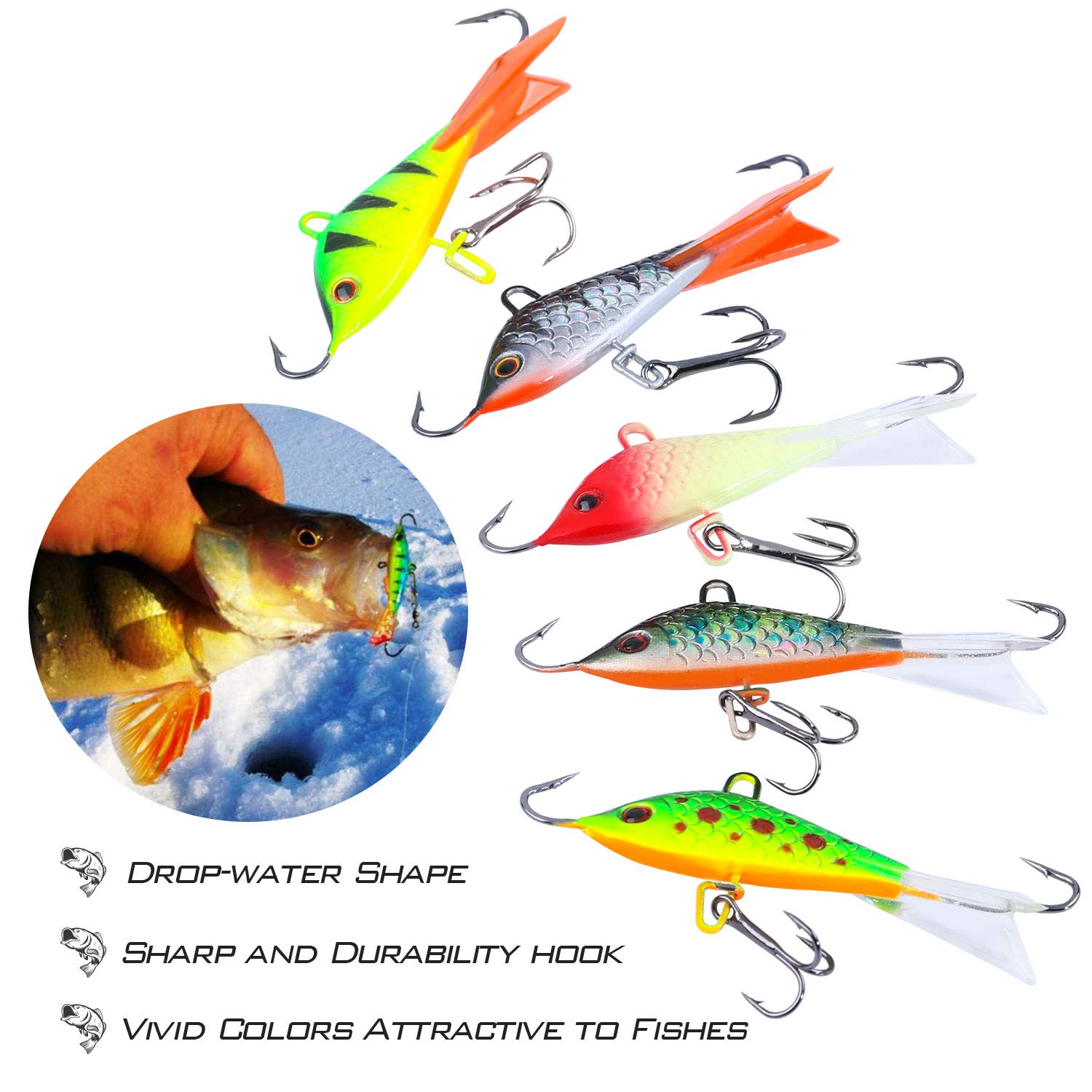 Sougayilang ice fishing lure Type 3 – 2.3in, 0.35oz