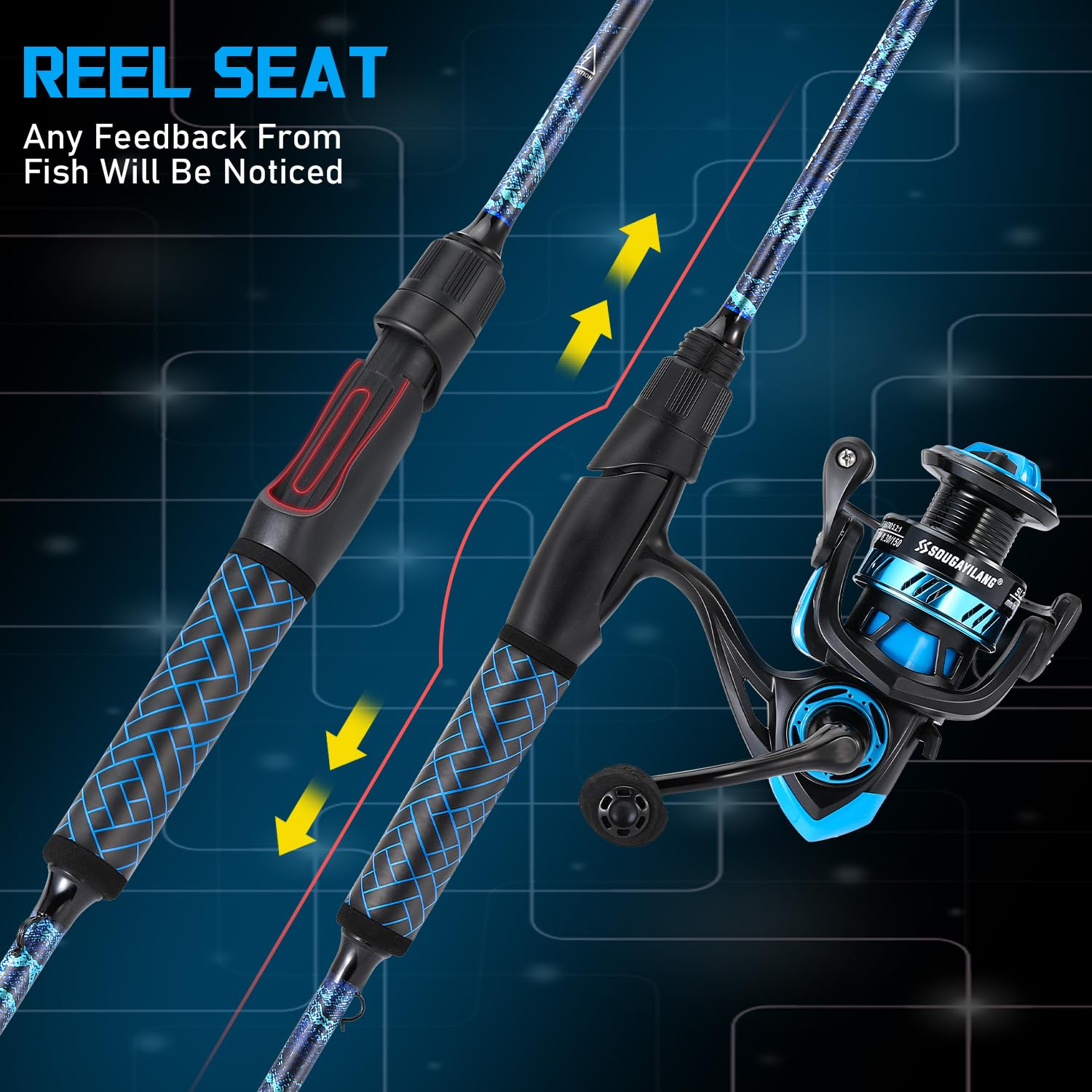 Sougayilang IM7 graphite rod emphasizes lightweight, sensitive performance.
