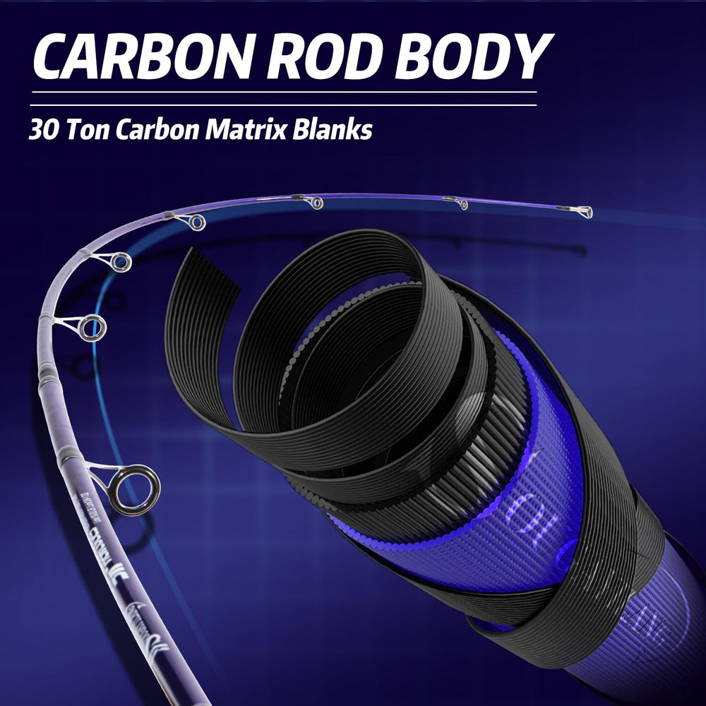 Ceramic ring guides on 7-foot Sougayilang inshore rod