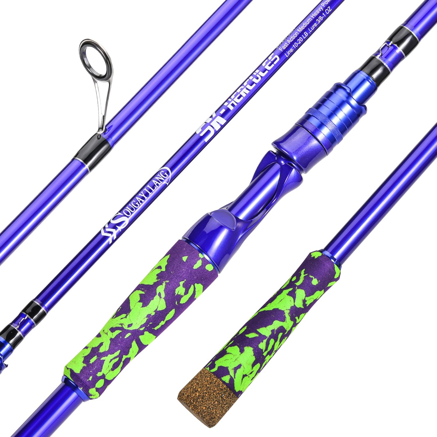 Sougayilang 7-foot inshore spinning rod with EVA handle, front view