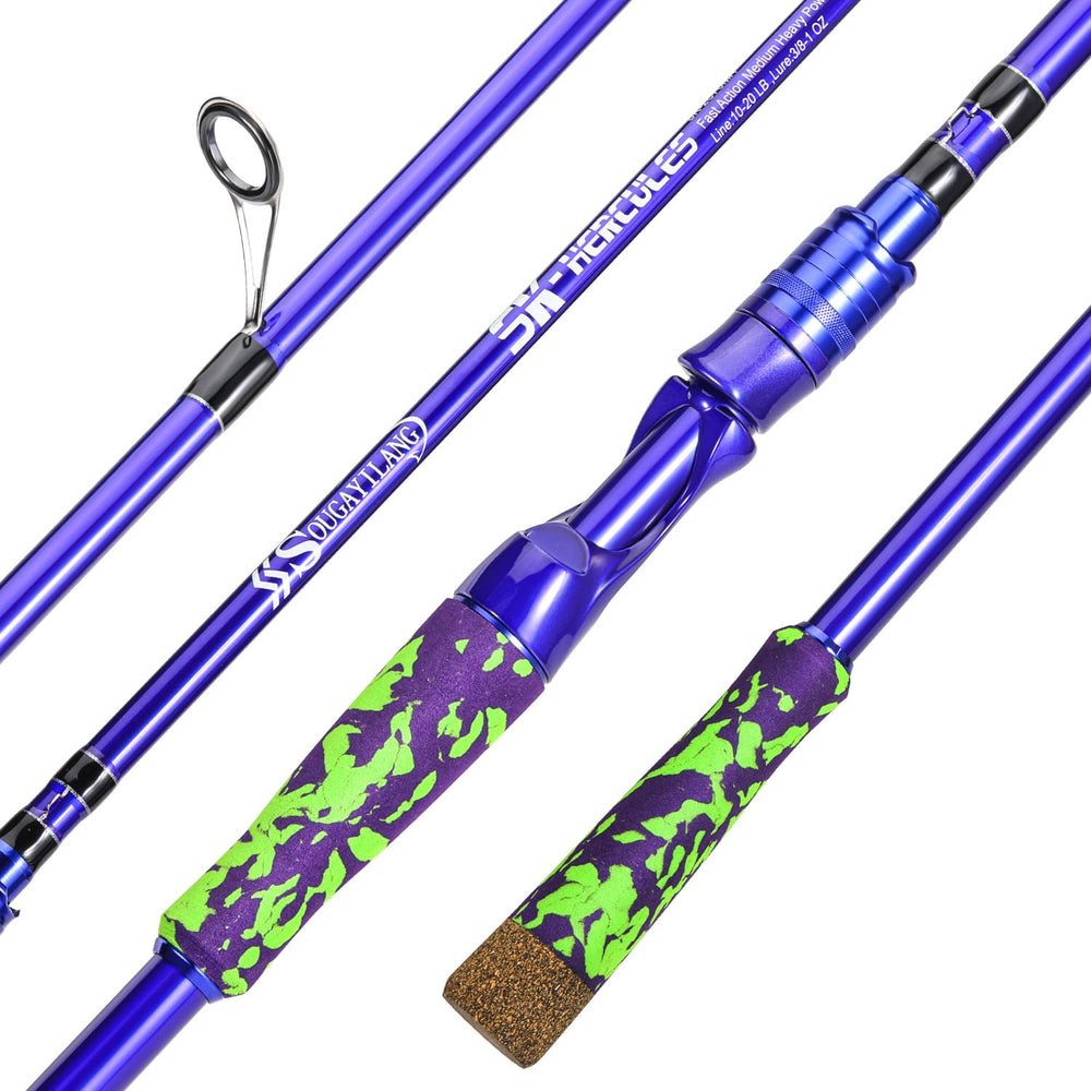 Sougayilang 7-foot inshore spinning rod with EVA handle, front view