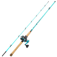 Inshore rod and WA4000 round baitcasting reel close-up