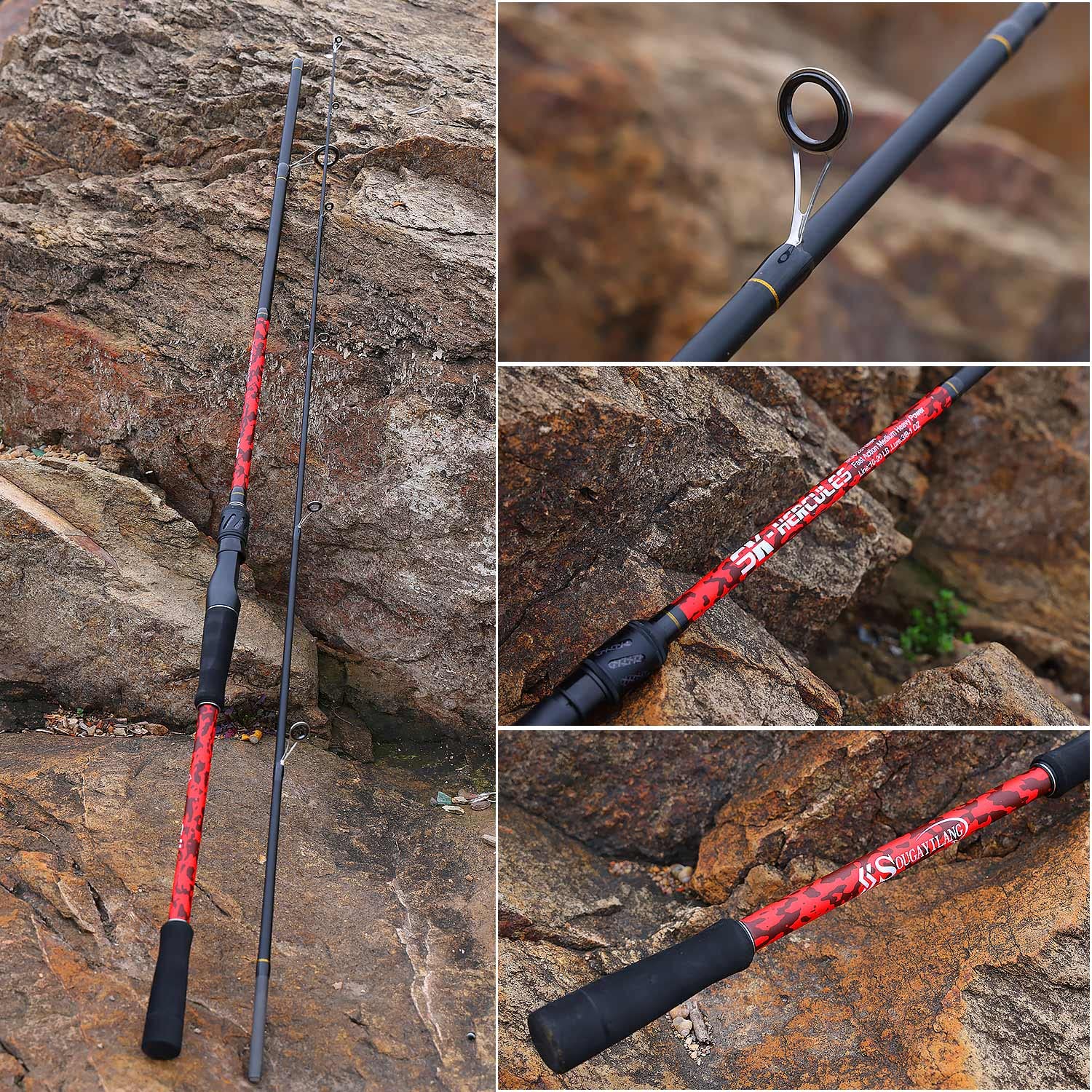 Sougayilang warranty and two-piece design support portable casting-rod performance