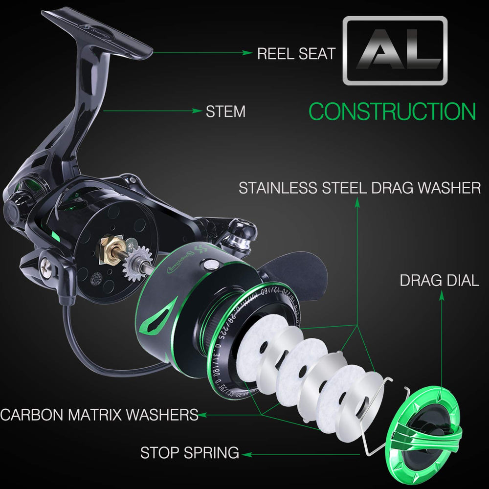 Durable R-Spider DL inshore reel suitable for saltwater and freshwater