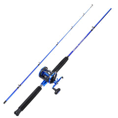 Sougayilang LDT40 right-hand reel seat demonstrates stable mount for saltwater use.