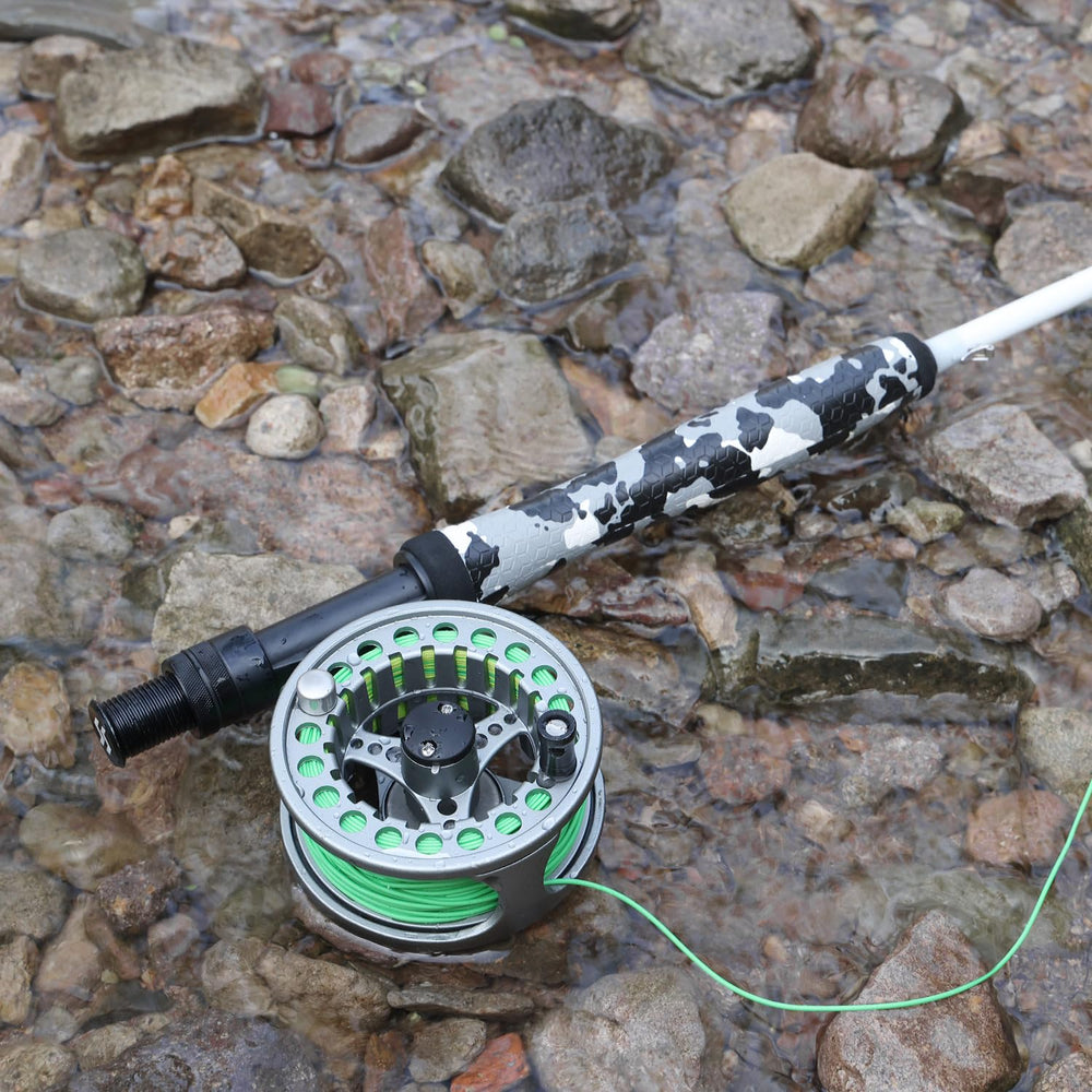 Travel-ready fly rod with lifetime warranty information