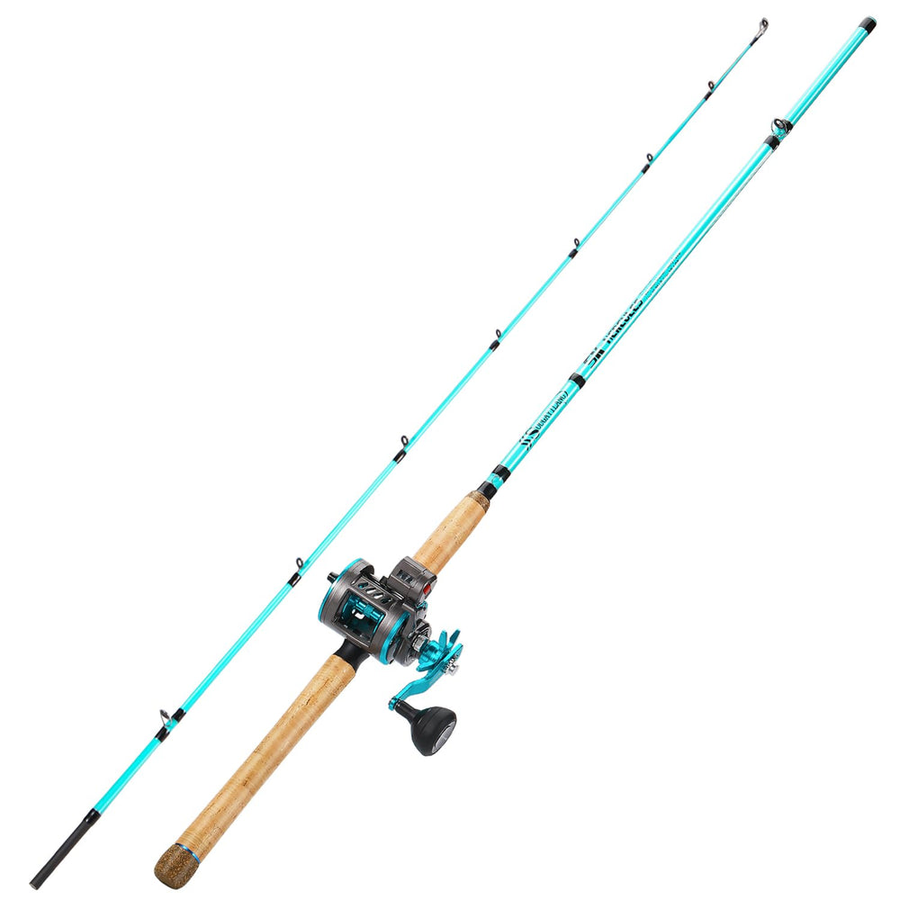 Sougayilang line-counter reel highlights precise line tracking for catfish and striped bass.