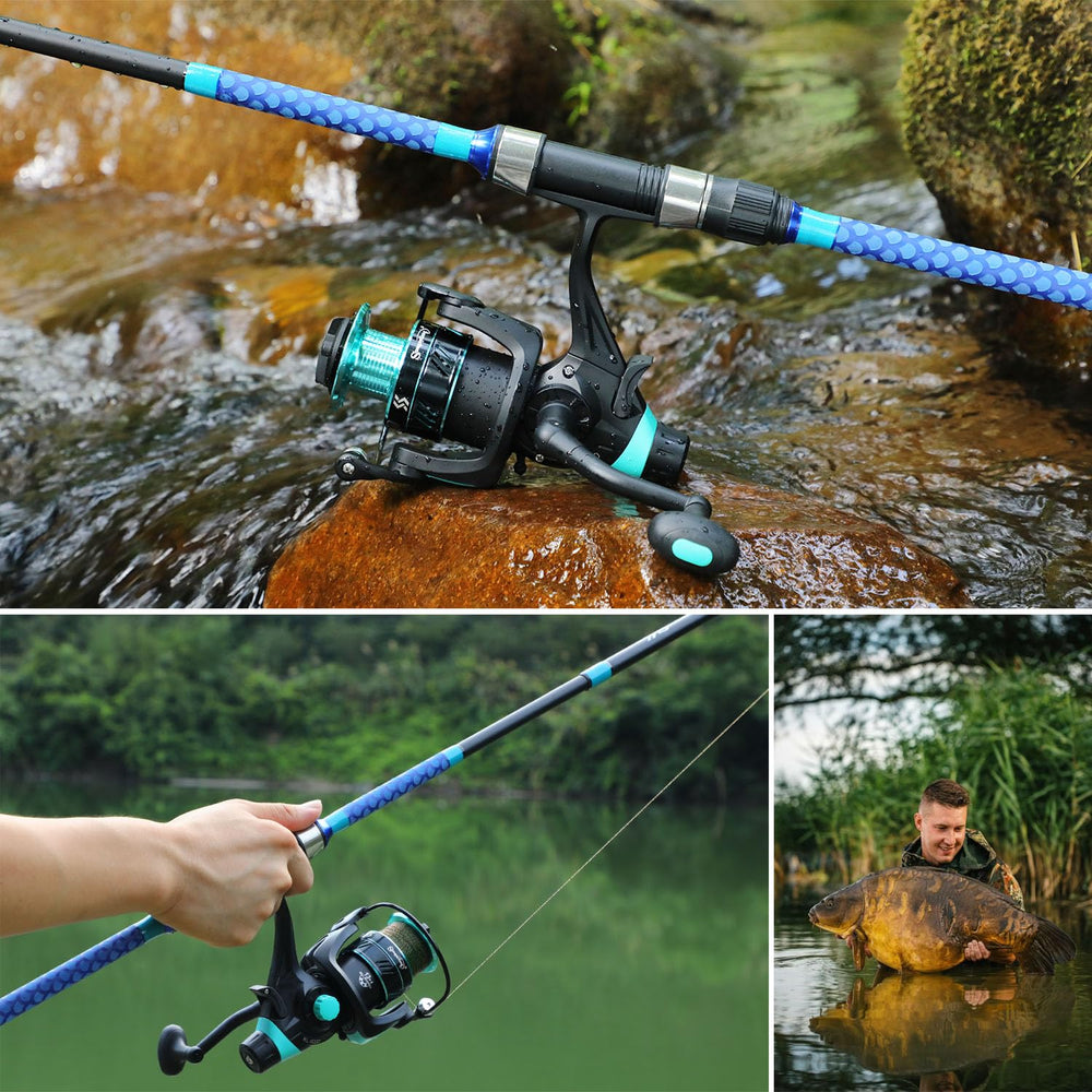 Sougayilang packaging shows contents for quick travel-ready fishing kit