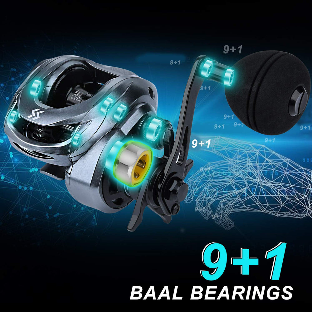 Sougayilang Panther DG left-handed reel photo illustrates user-friendly casting control.