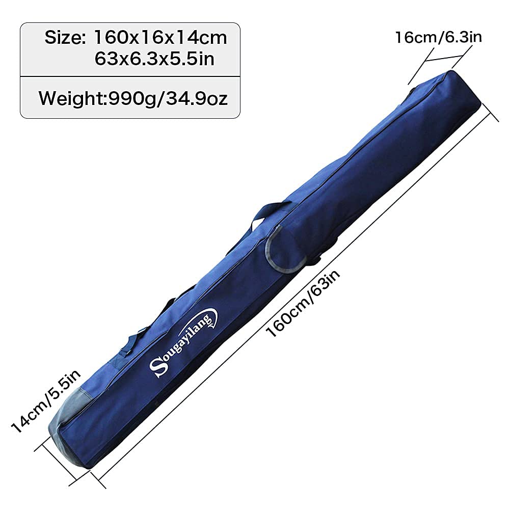 Sougayilang pole storage bag with multi-compartments keeps gear organized on trips