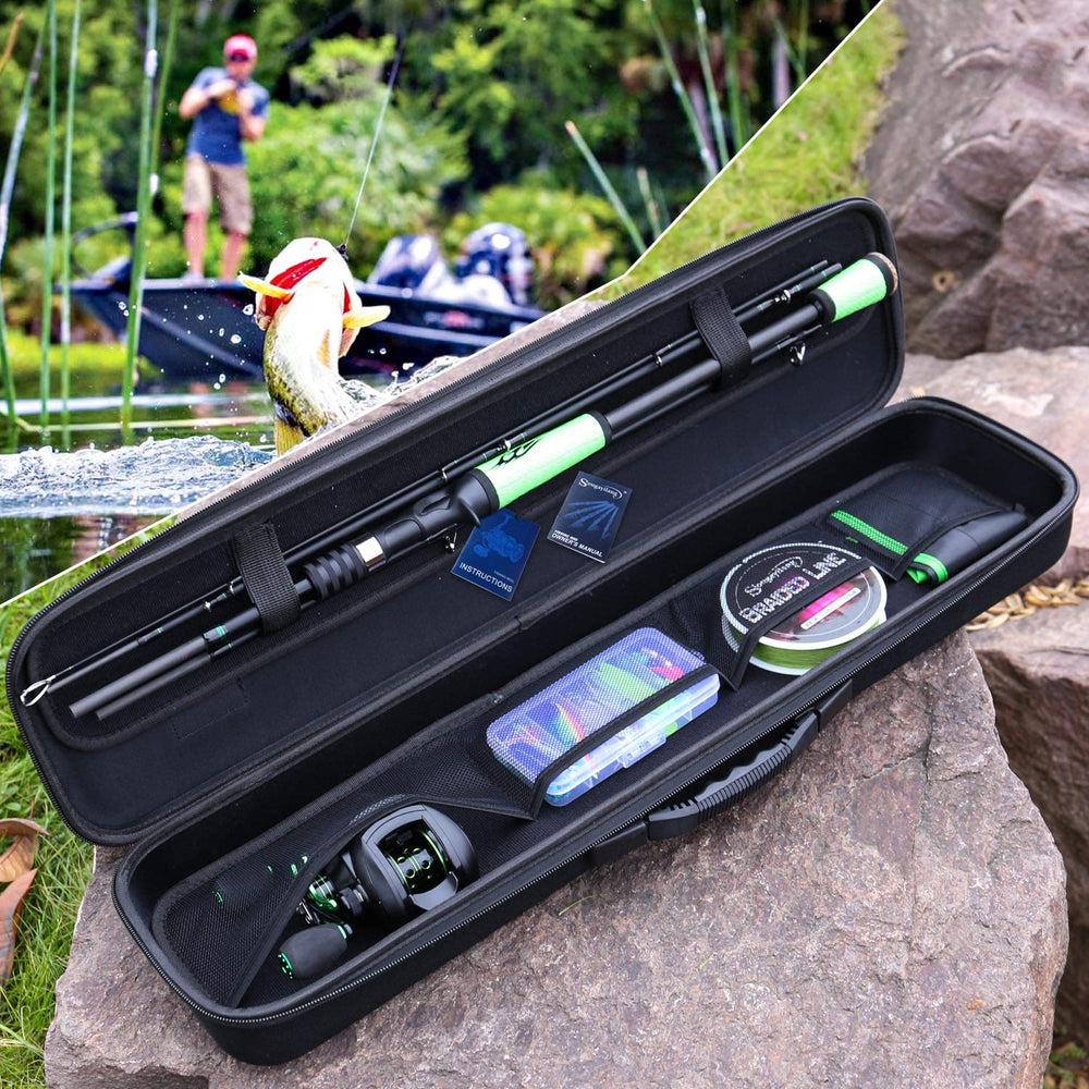 Sougayilang portable rod-case image demonstrates compact travel storage.