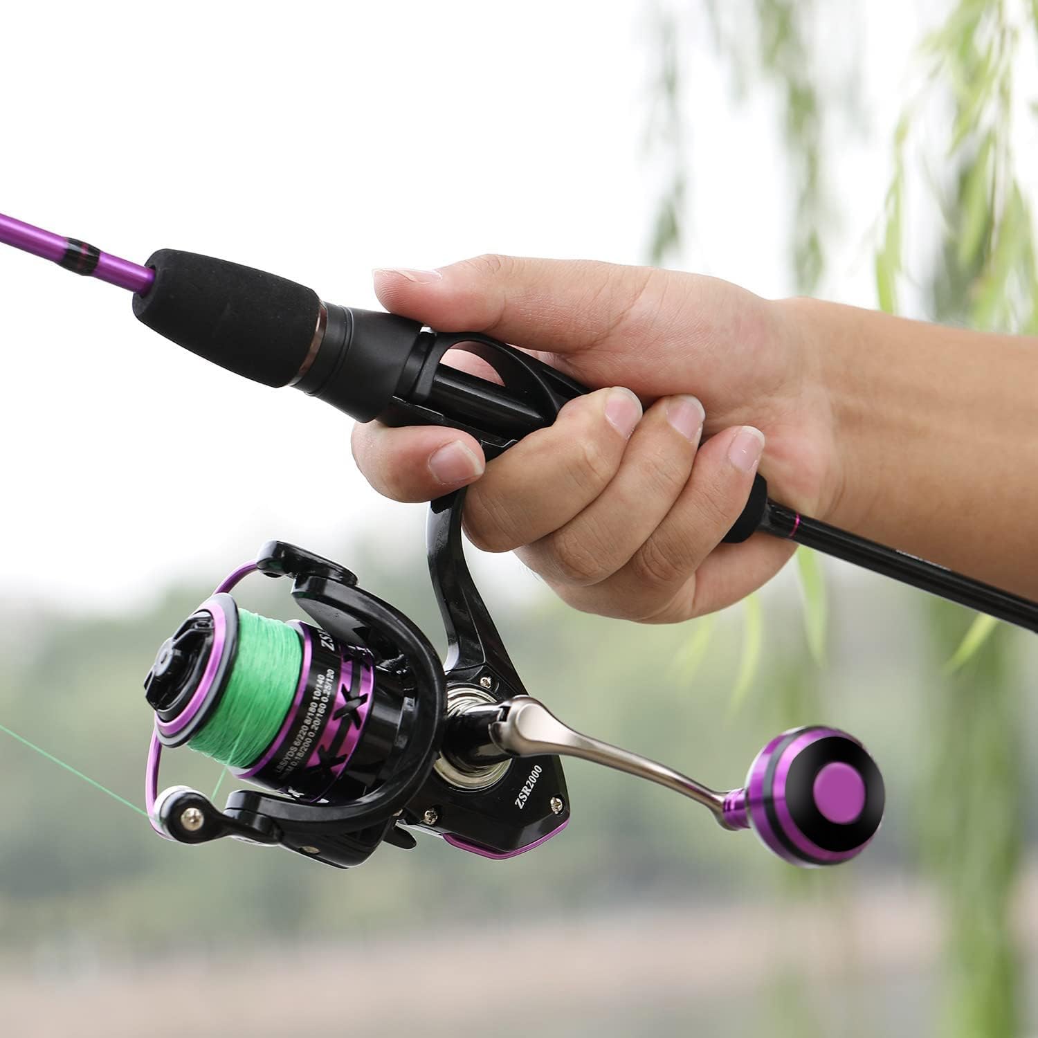 Sleek purple and black colorway highlighting the combo's aesthetic