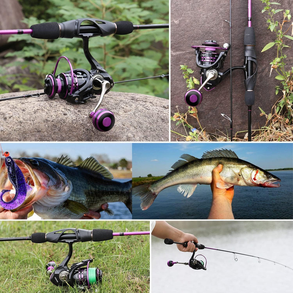 Ready-to-use rod and reel combo designed for crappie, bass, walleye and trout