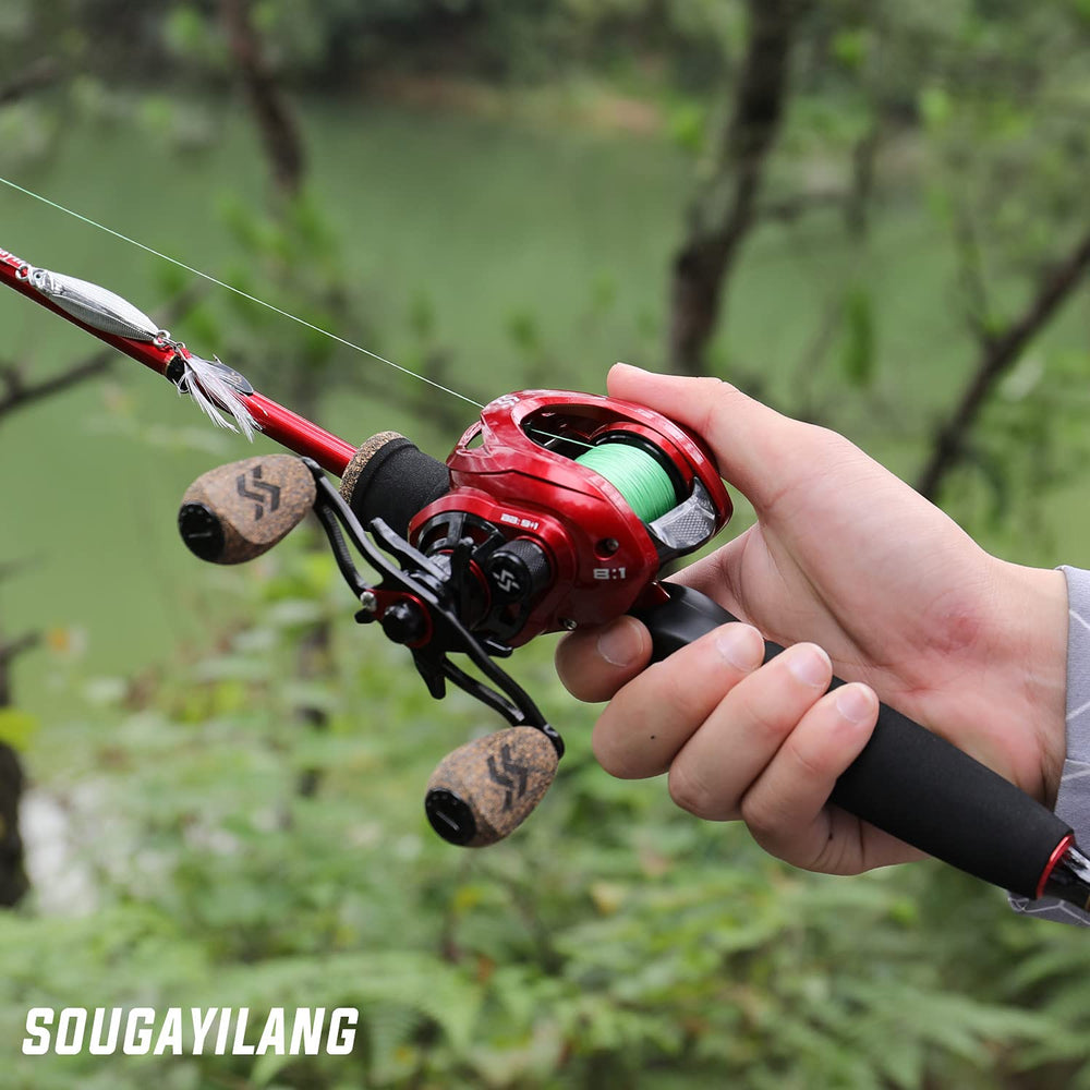 Sougayilang right-hand-reel setup demonstrates easy one-handed operation.