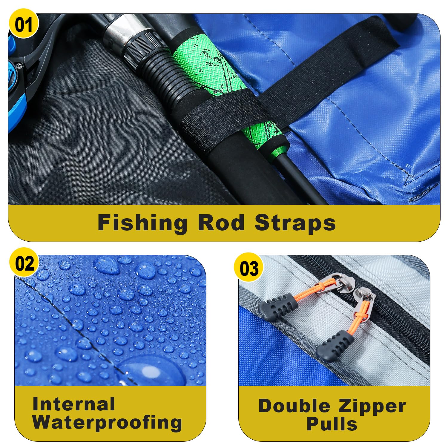 Exterior pocket detail with buckles