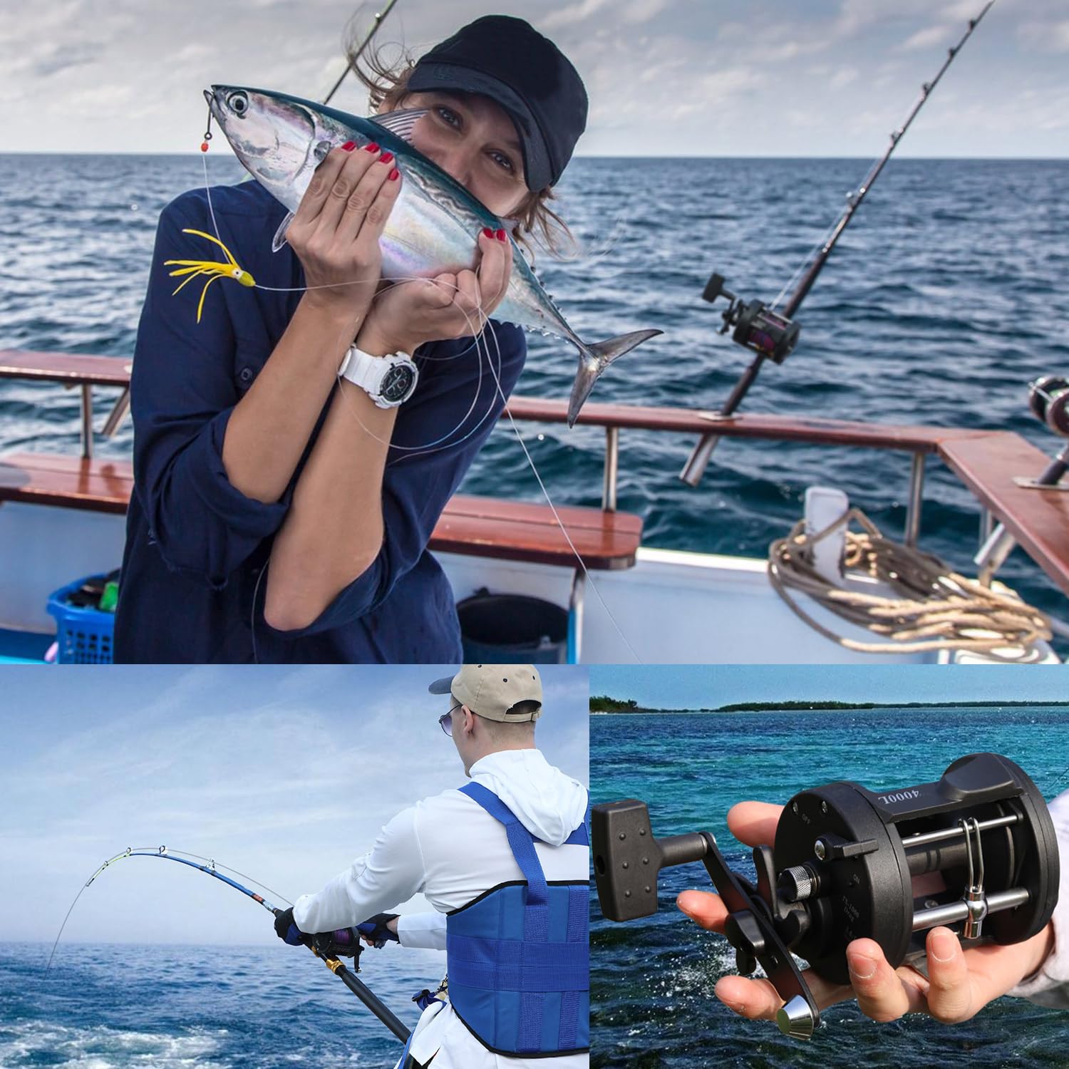 Inshore saltwater fishing with round reel