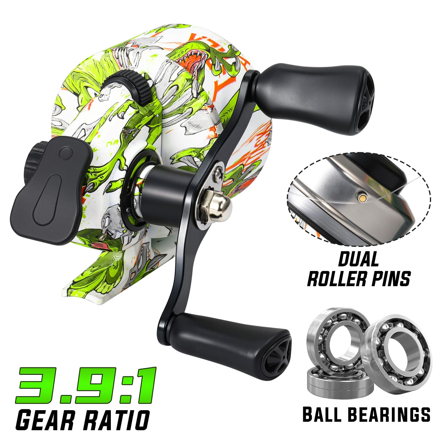 Factory pre-spooled monofilament line on Sougayilang Spincast Reel 30