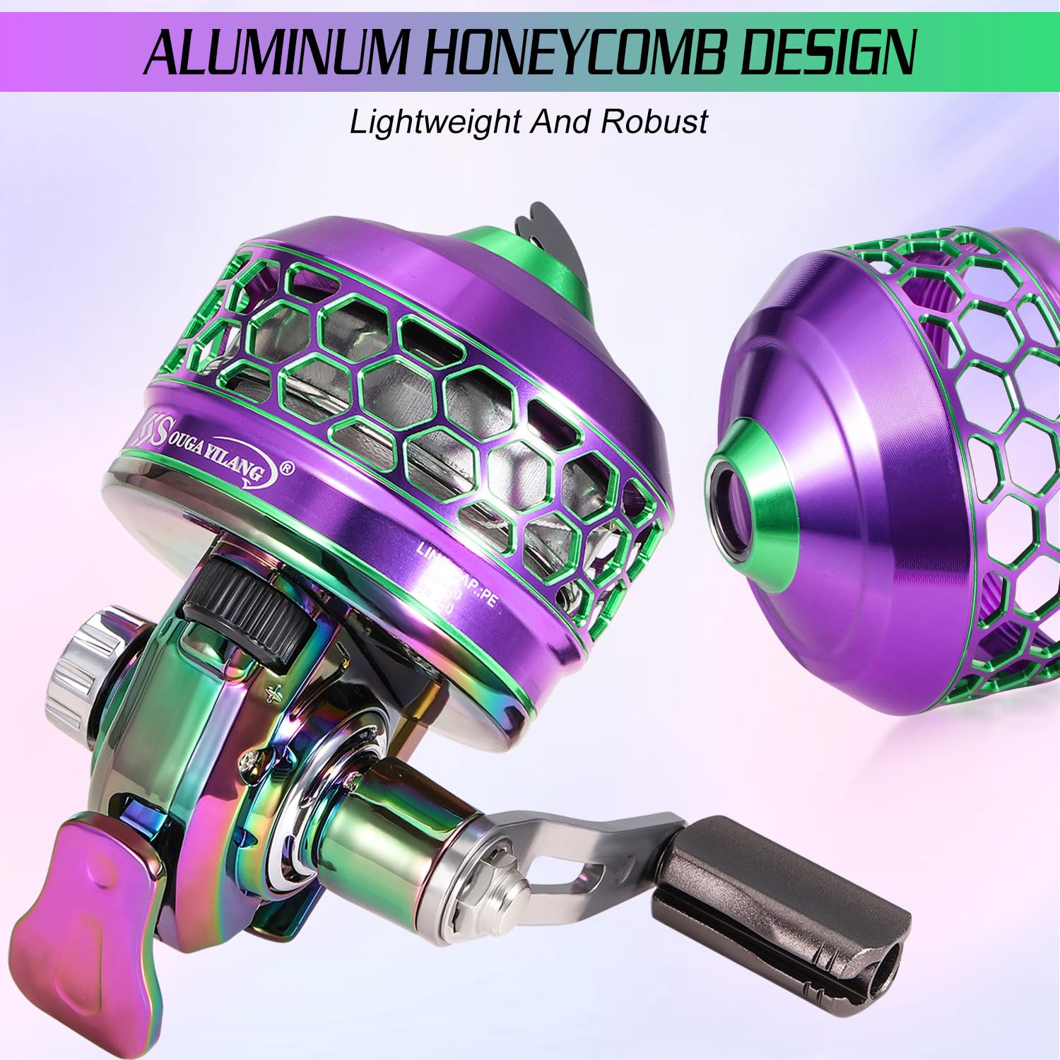 Rear/back view highlighting the reel design