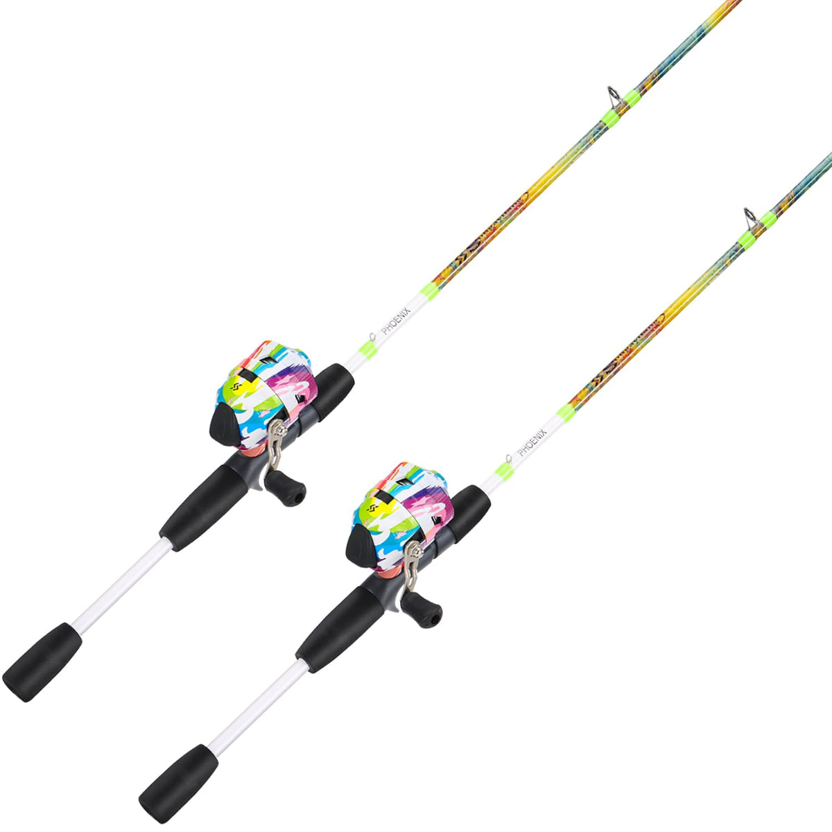 Sougayilang spincast rod combo 5'6" 2-piece fiberglass with EVA handle