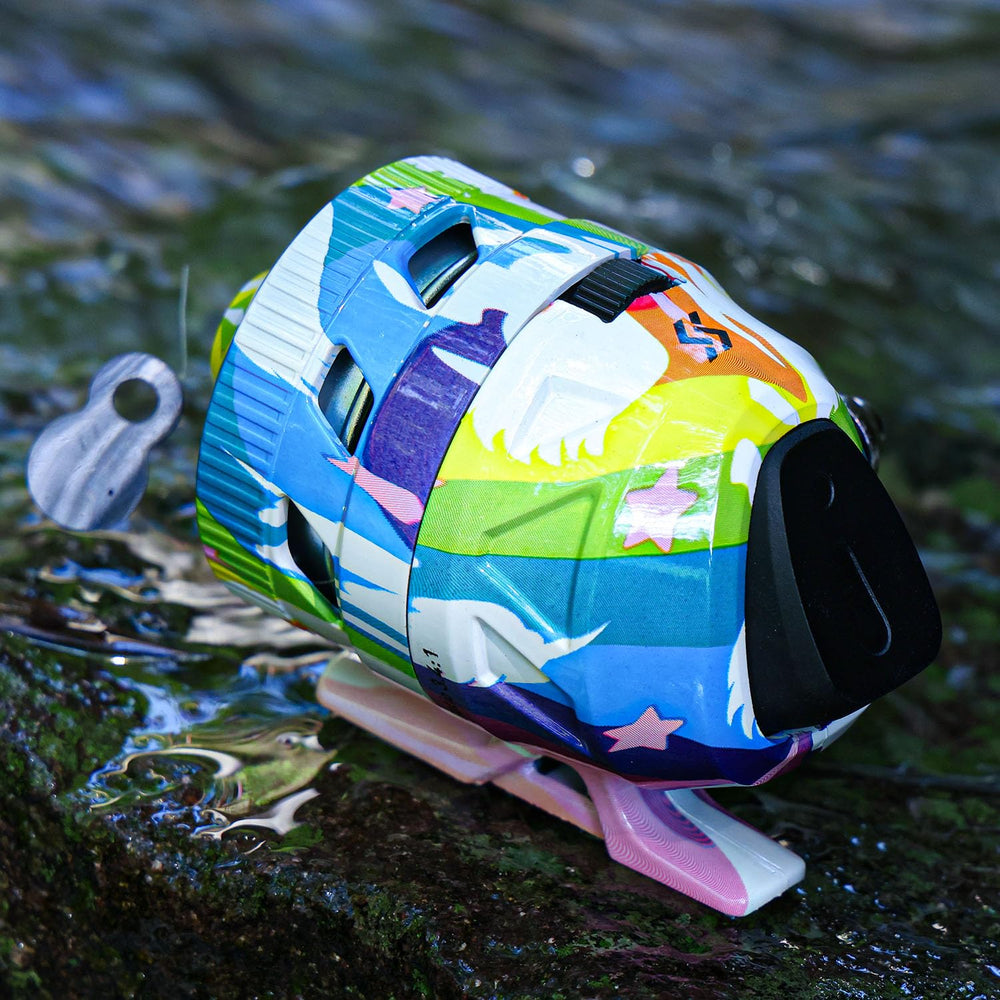 Portable two-piece rod and reel set for travel