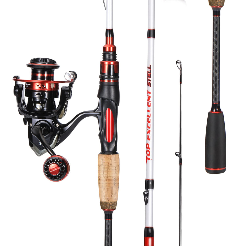 Sougayilang spinning combo 2000 reel closeup shows smooth line retrieval