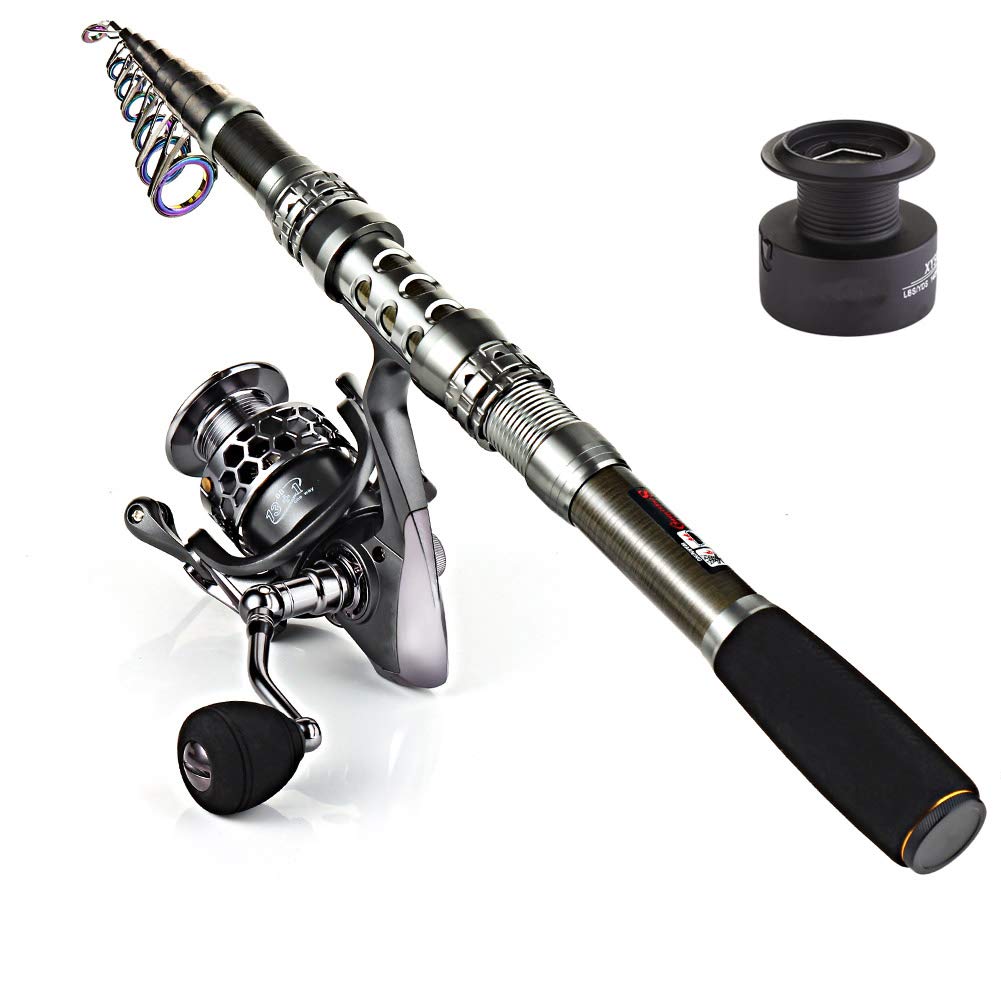 Sougayilang spinning rod combo travel-ready shows compact portability for on-the-go fishing.
