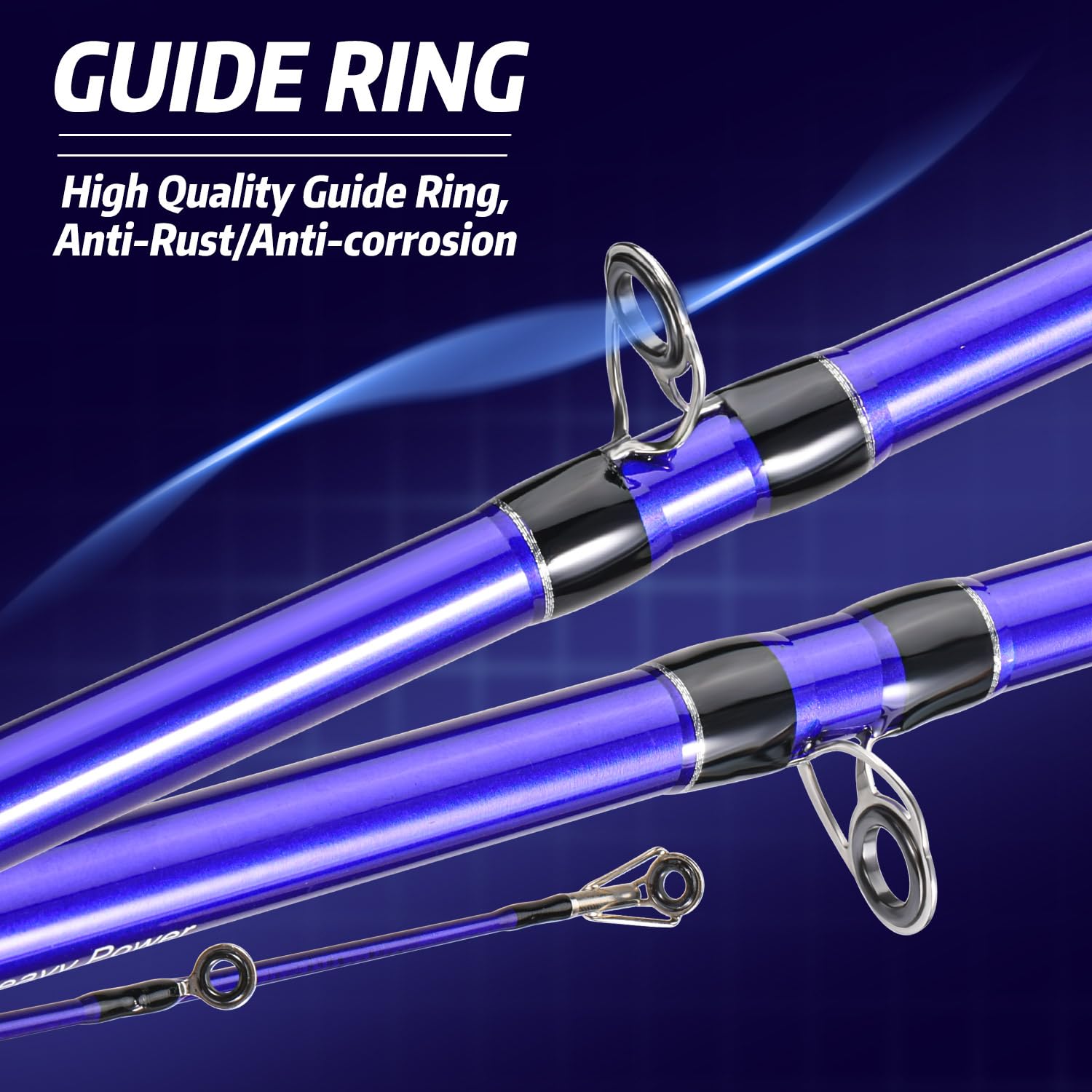 Sougayilang stainless steel guides promote smooth line flow and accuracy.