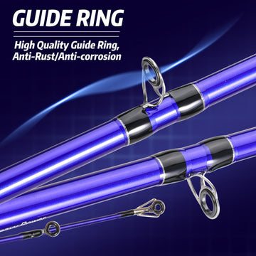 Sougayilang stainless steel guides promote smooth line flow and accuracy.