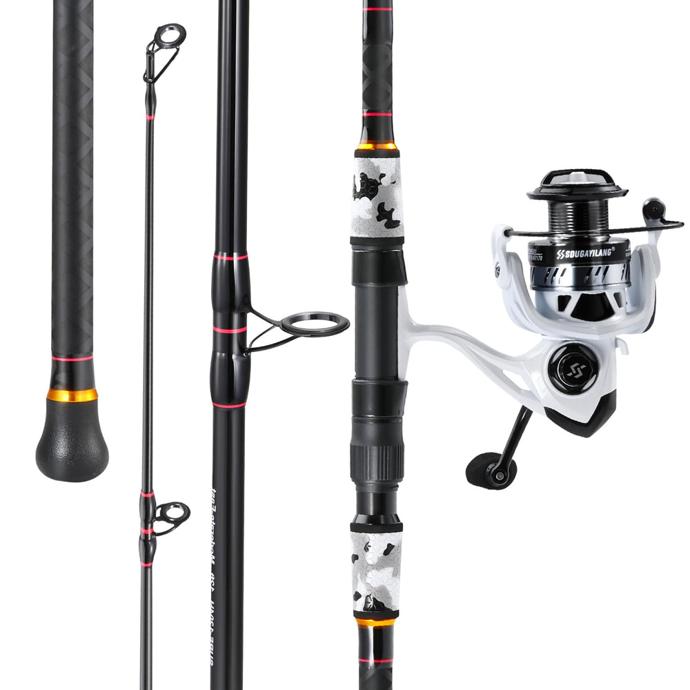 Sougayilang surf fishing rod and reel combo assembled for offshore casting confidence