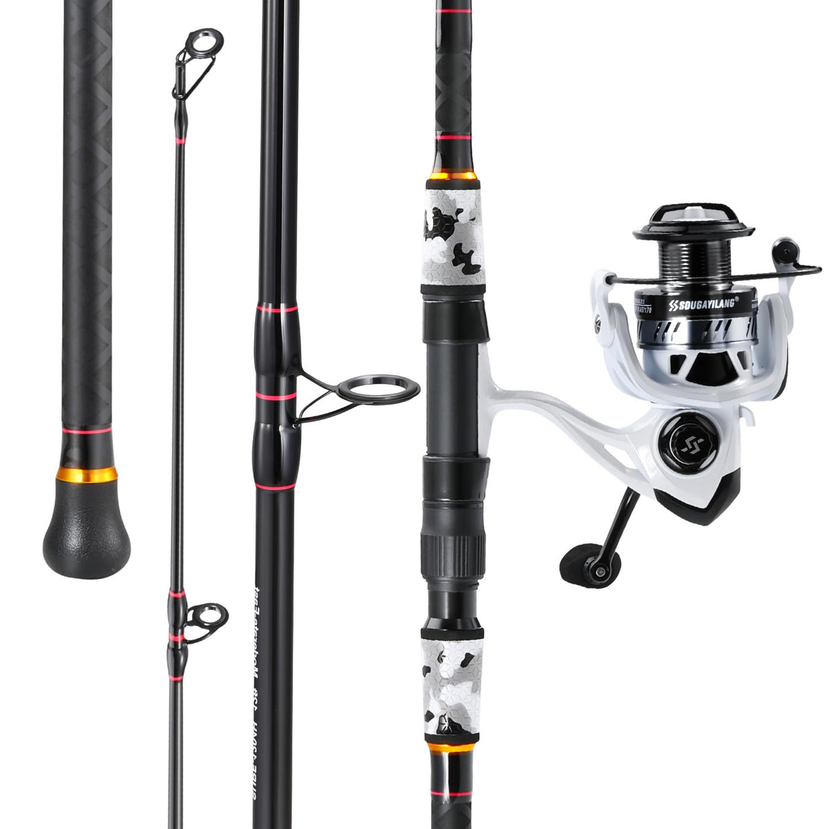 Sougayilang surf fishing rod and reel combo assembled for offshore casting confidence