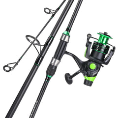 Sougayilang surf fishing rod combo 11ft shown in travel-ready setup for coastal trips.