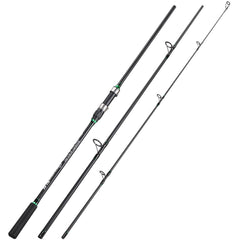 Extended 3-piece design of IM8 carbon surf rod