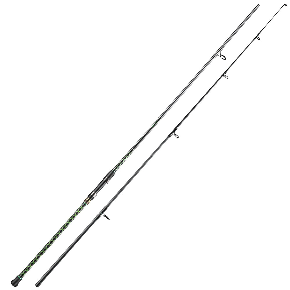 Carbon fiber blank detail of the surf rod