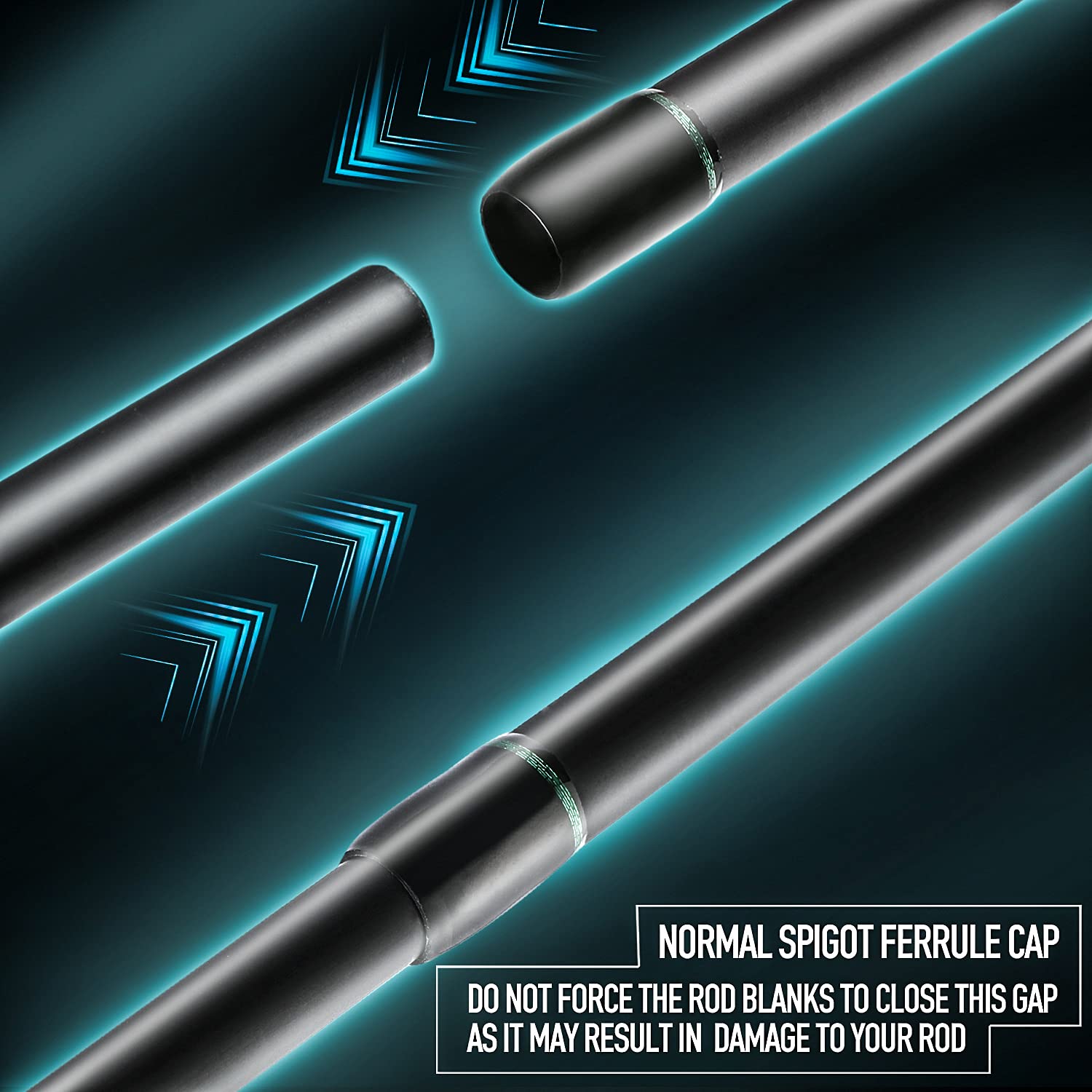 Textured carbon fiber surface on the rod