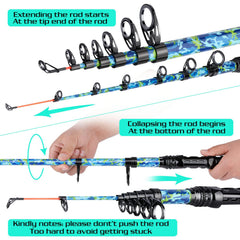 Sougayilang telescopic rod 8-9ft long casting reach and stability