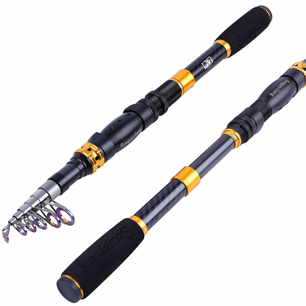 Sougayilang telescopic rod ultralight carbon fiber for comfortable casting.