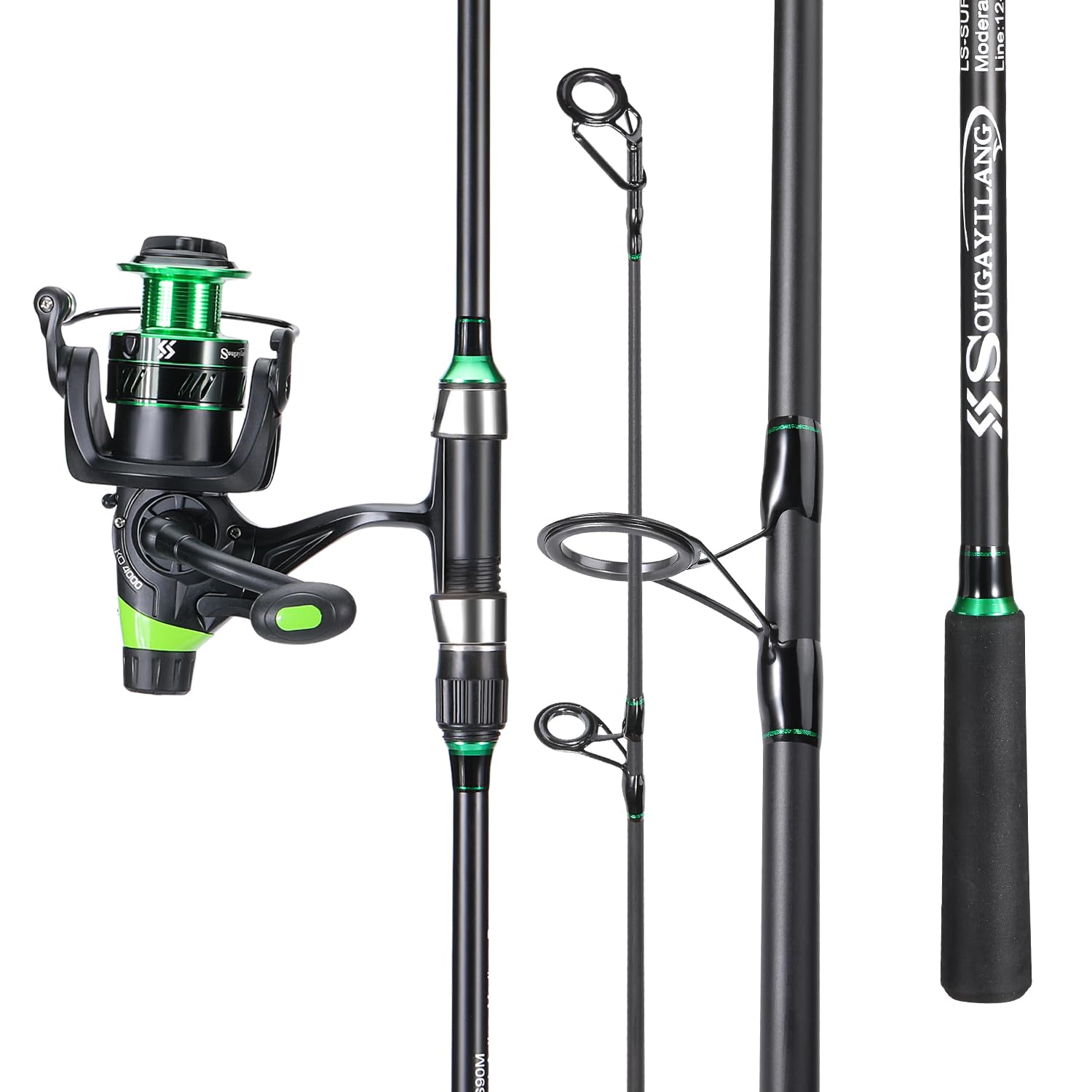 Sougayilang travel 3-piece rod disassembled for compact storage and easy transport.