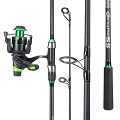 Sougayilang travel 3-piece rod disassembled for compact storage and easy transport.