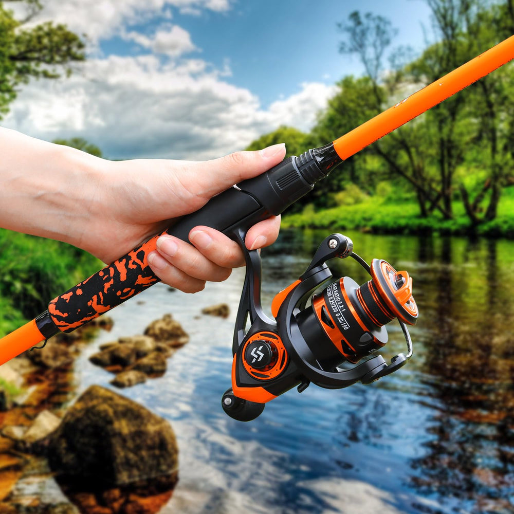 Sougayilang travel-friendly 2-piece rod stored in case for easy transport.