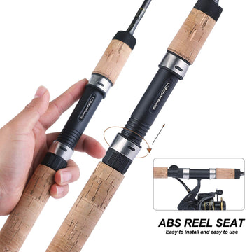 Sougayilang trout rod stainless steel guides feature corrosion-resistant inserts for smooth line control.