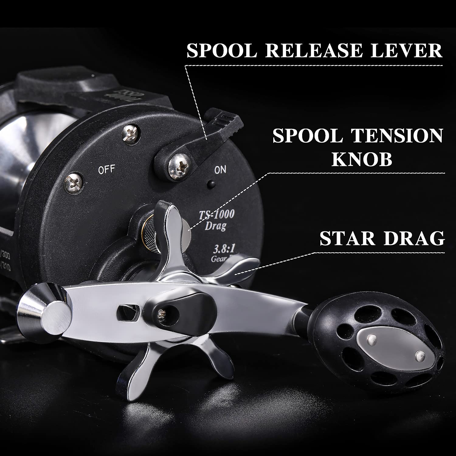 Reel spool and level wind mechanism on TSSD series