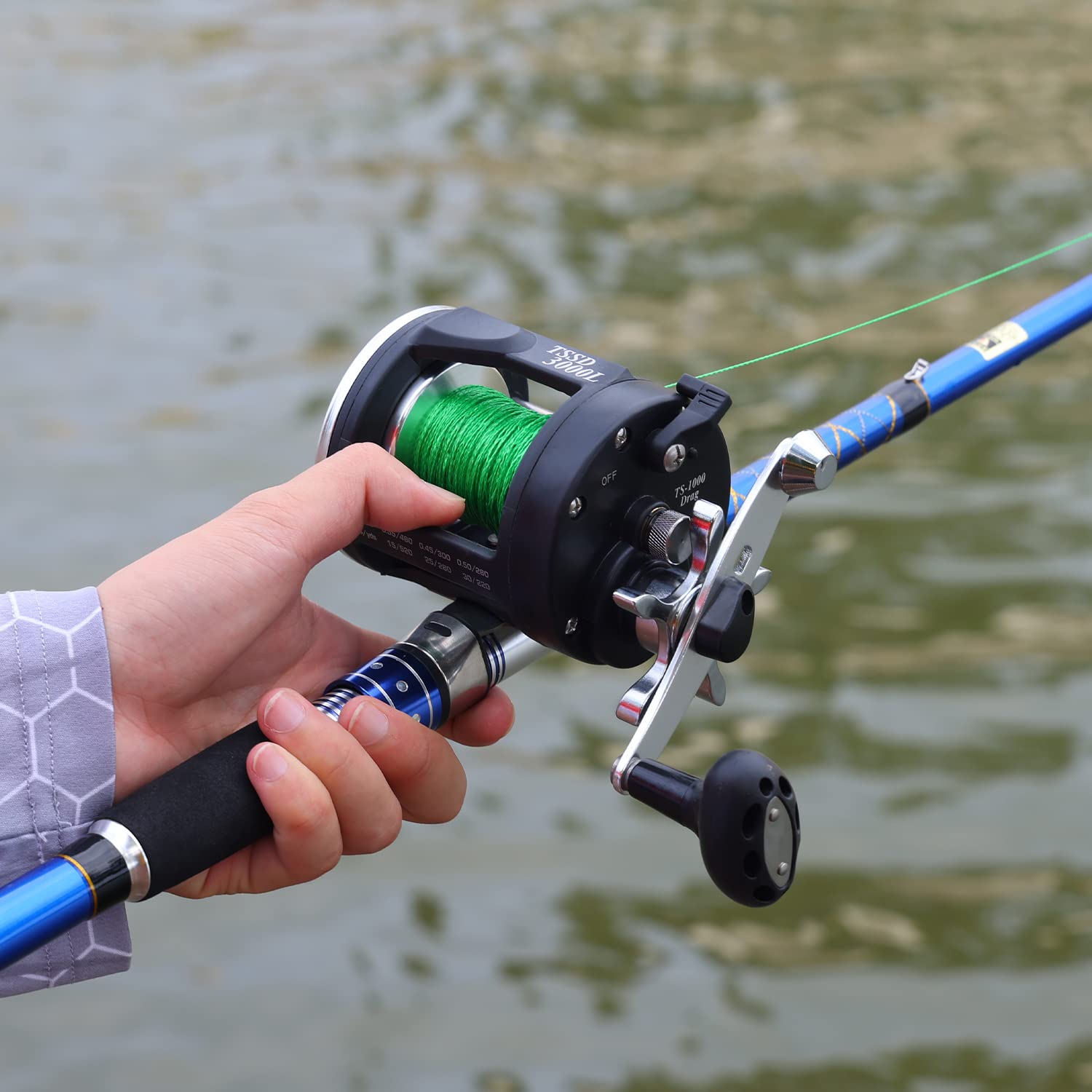 Full reel profile showing level wind mechanism