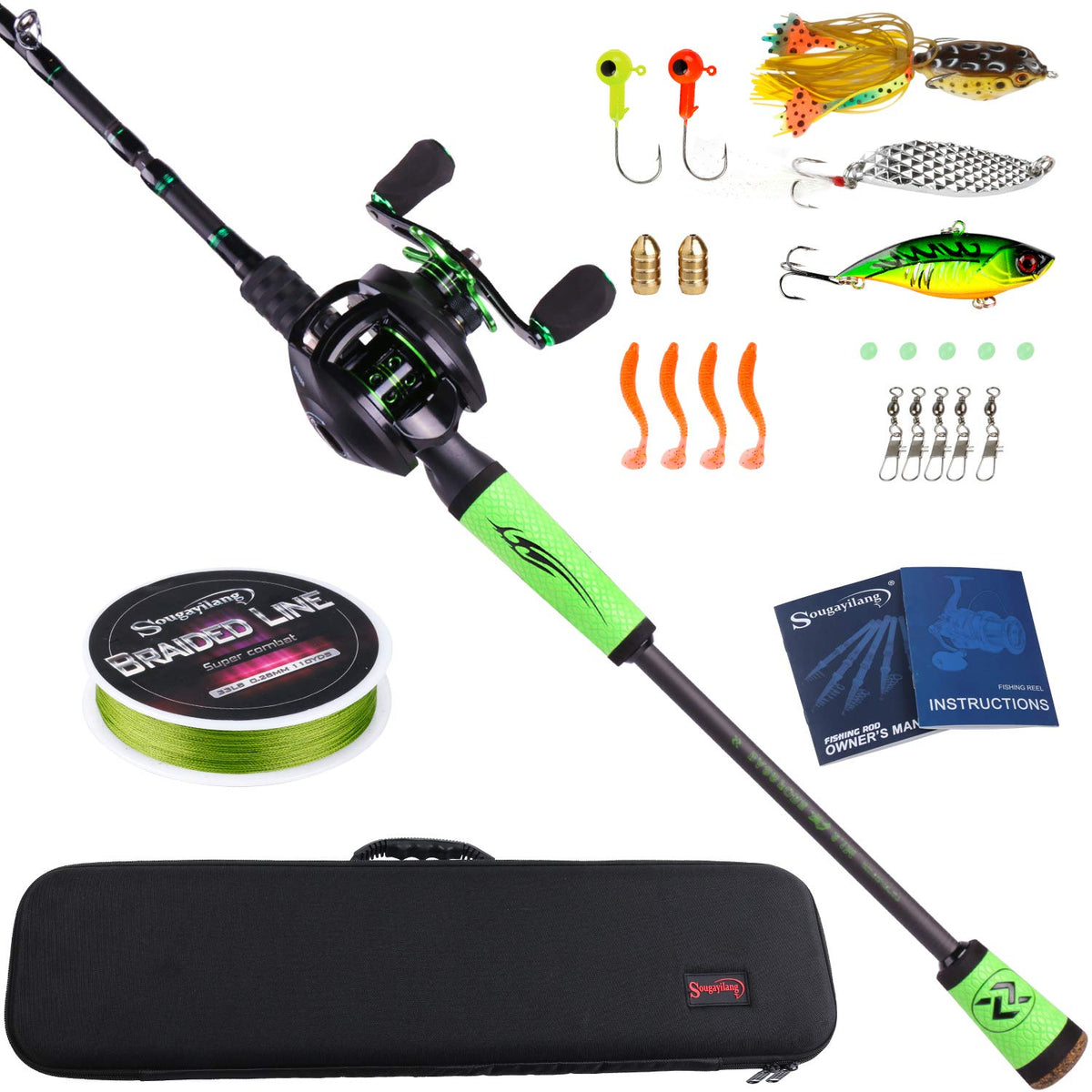 Sougayilang ultralight casting rod image highlights travel-friendly portability and smooth casting.